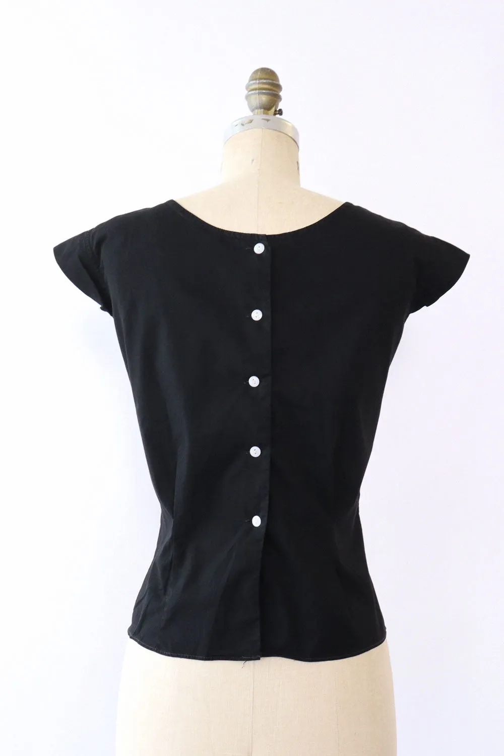 1950s Cotton Cut-Out Top L