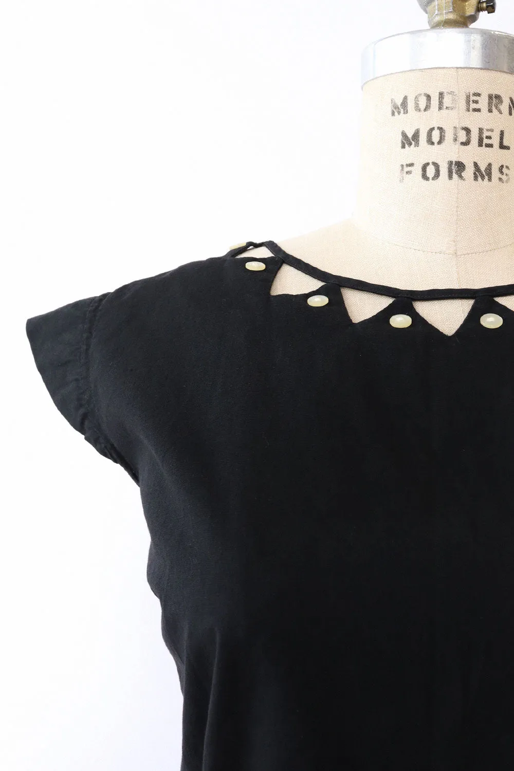 1950s Cotton Cut-Out Top L