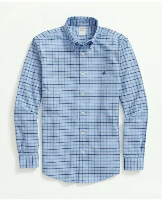 Brooks Brothers Men's Big & Tall Stretch Non-Iron Oxford Button-Down Collar Blue