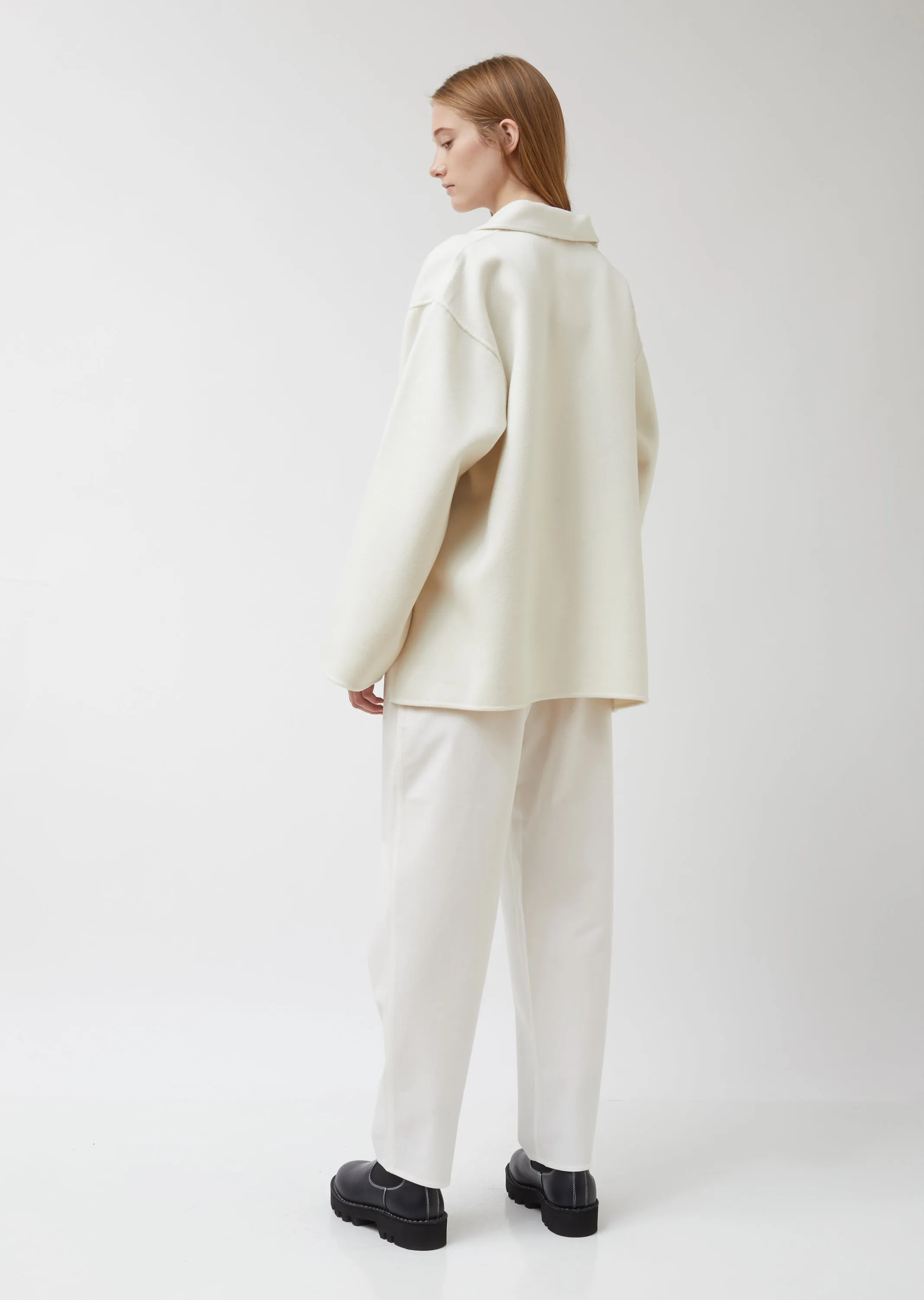 Canton Wool-Cashmere Blend Boxy Pullover Jacket