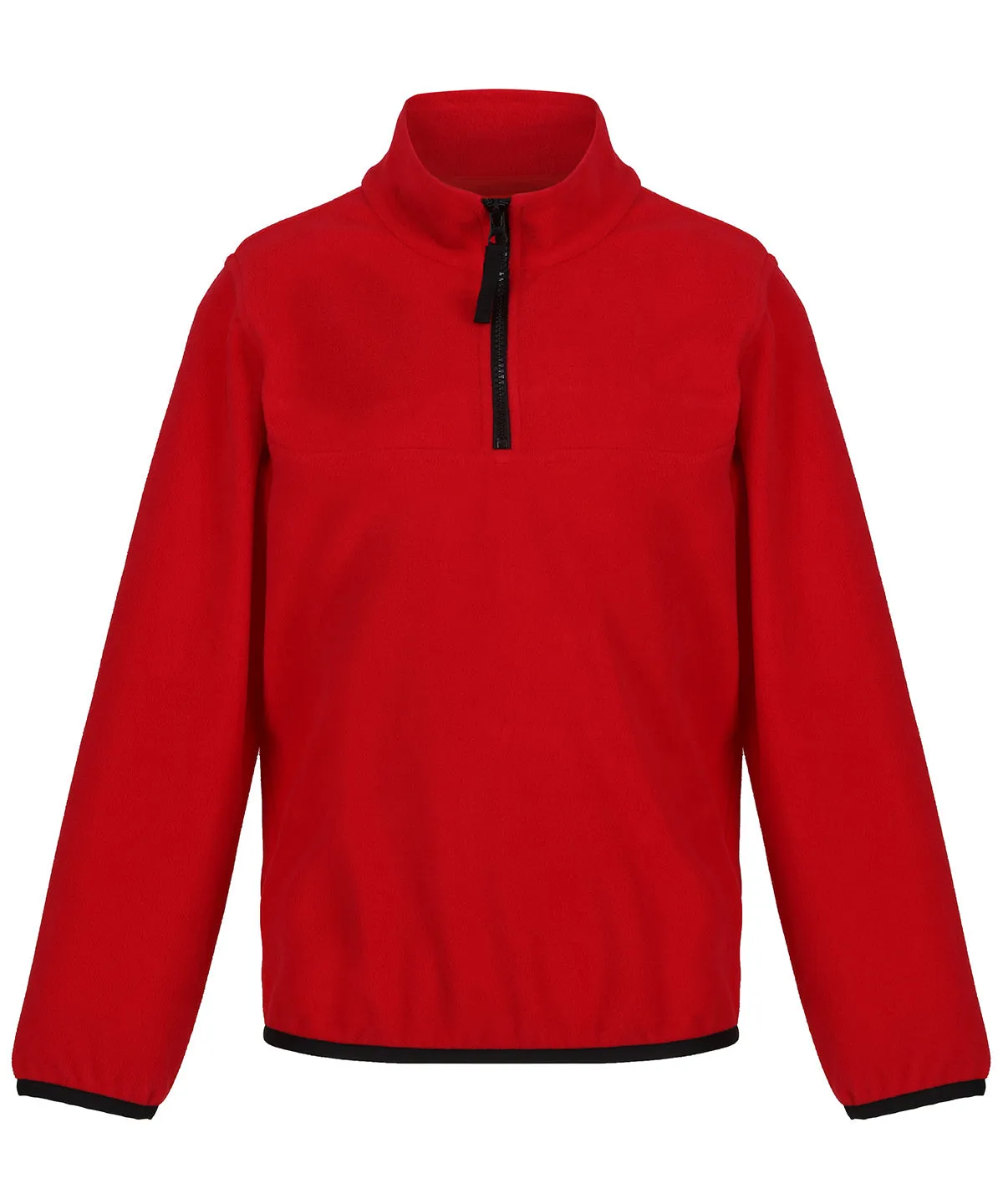 Classic Red/Black - Kids half-zip microfleece