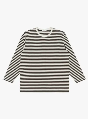 COOLMAX Stripe Jersey Long Sleeve Tee Brown & Natural