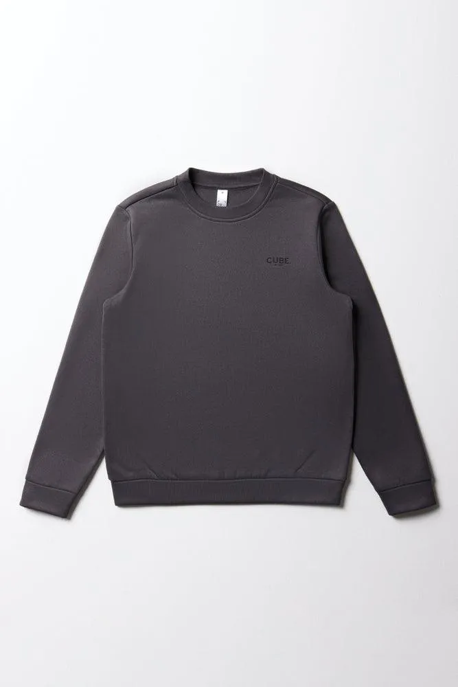 Crew Neck Tracktop Dark Grey