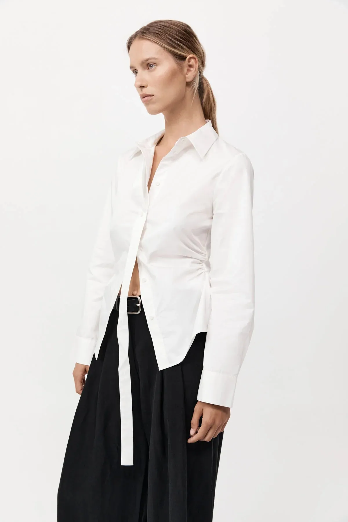 Deconstructed Shirt in White