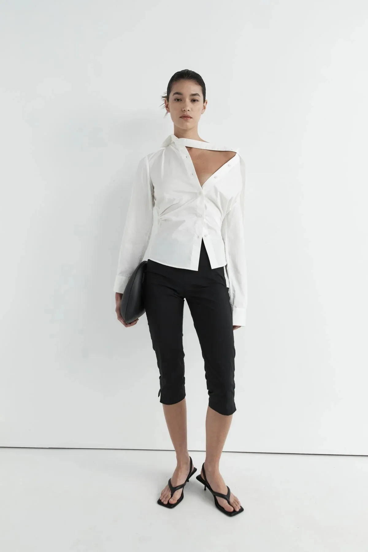 Deconstructed Shirt in White