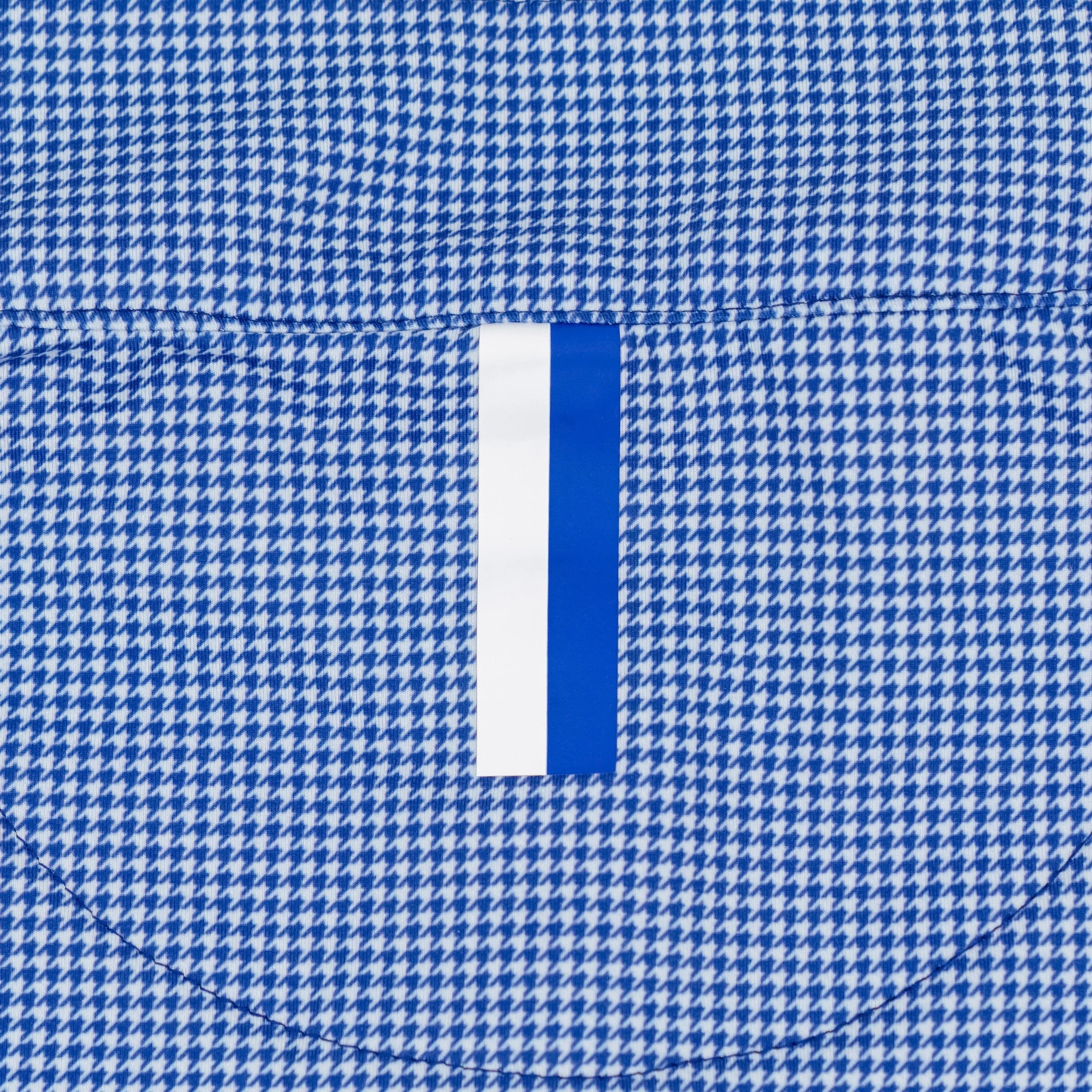 Dogstooth Houndstooth Performance Q-Zip | The Dogstooth Houndstooth - Ocean Blue/White