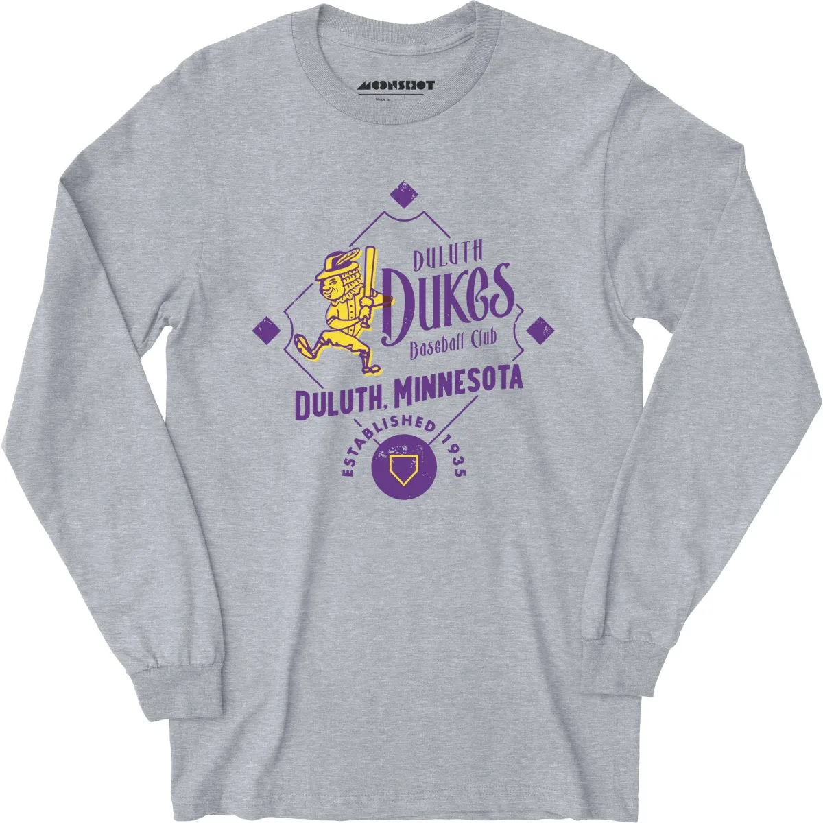 Duluth Dukes - Minnesota - Vintage Defunct Baseball Teams - Long Sleeve T-Shirt