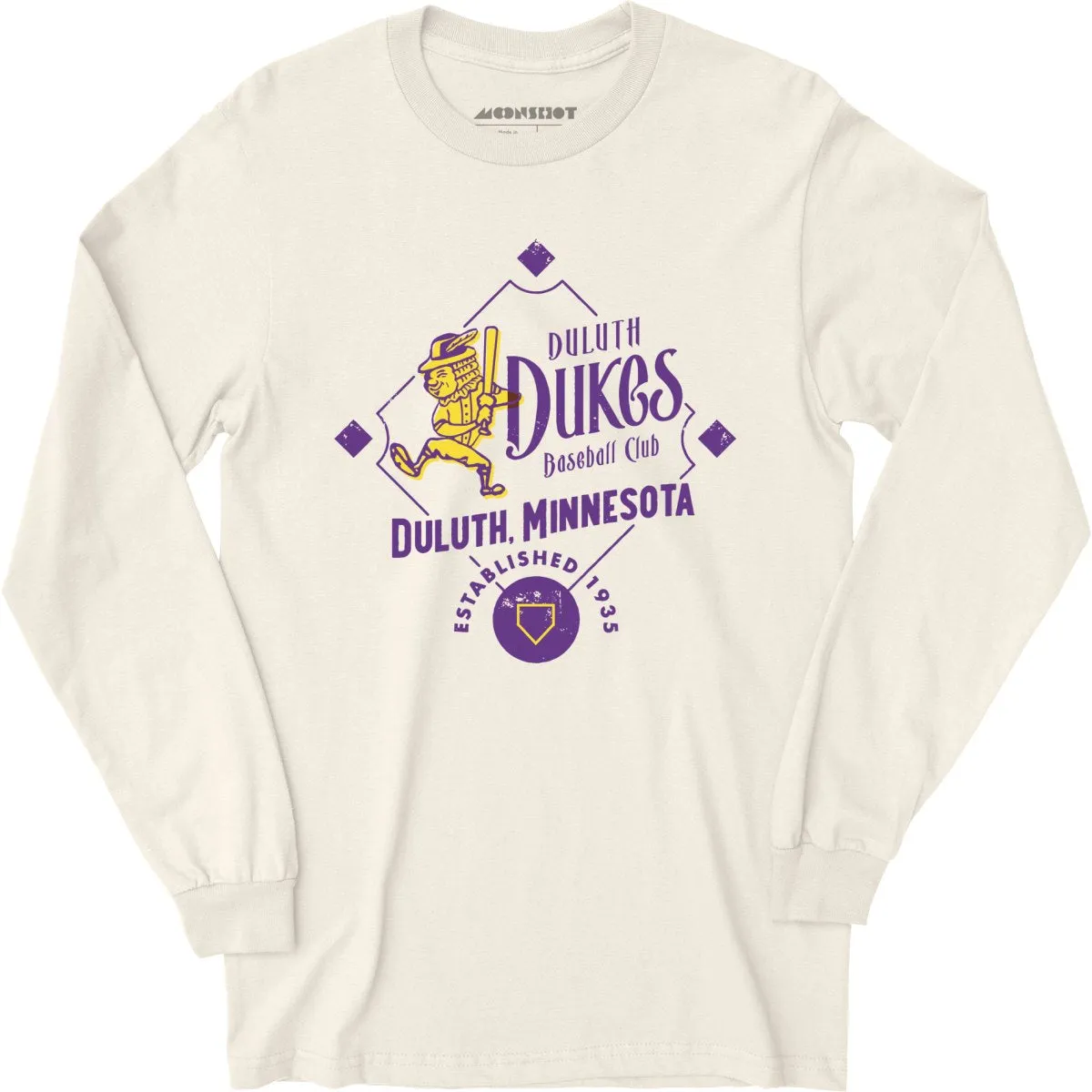 Duluth Dukes - Minnesota - Vintage Defunct Baseball Teams - Long Sleeve T-Shirt