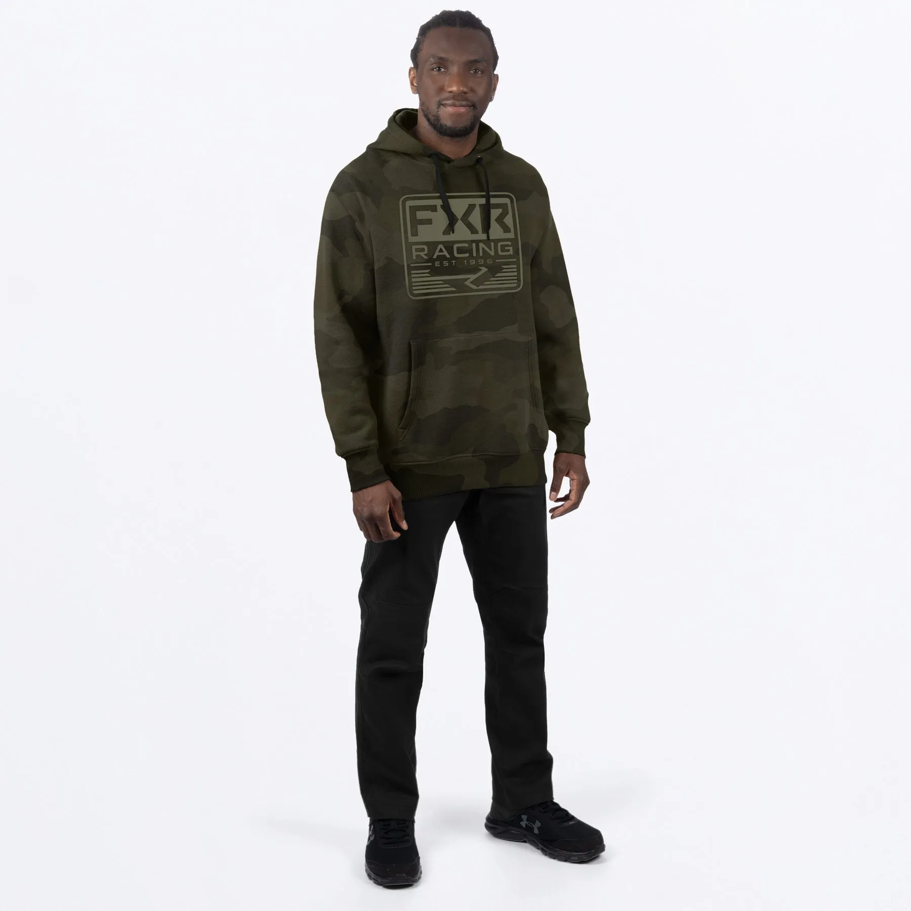 Emblem Cotton Pullover Hoodie