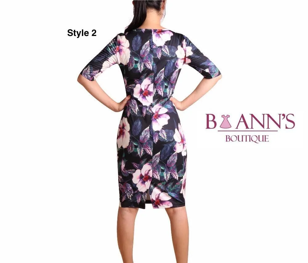 FLORAL SHEATH DRESS