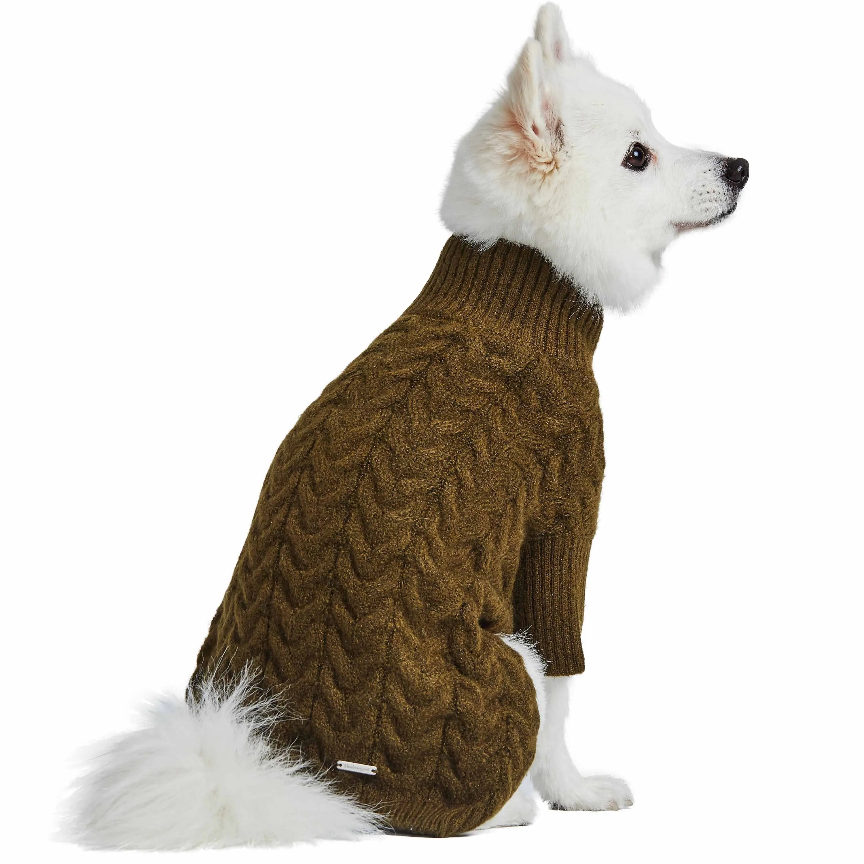 Fuzzy Textured Knit Dog Sweater, Turtle-neck