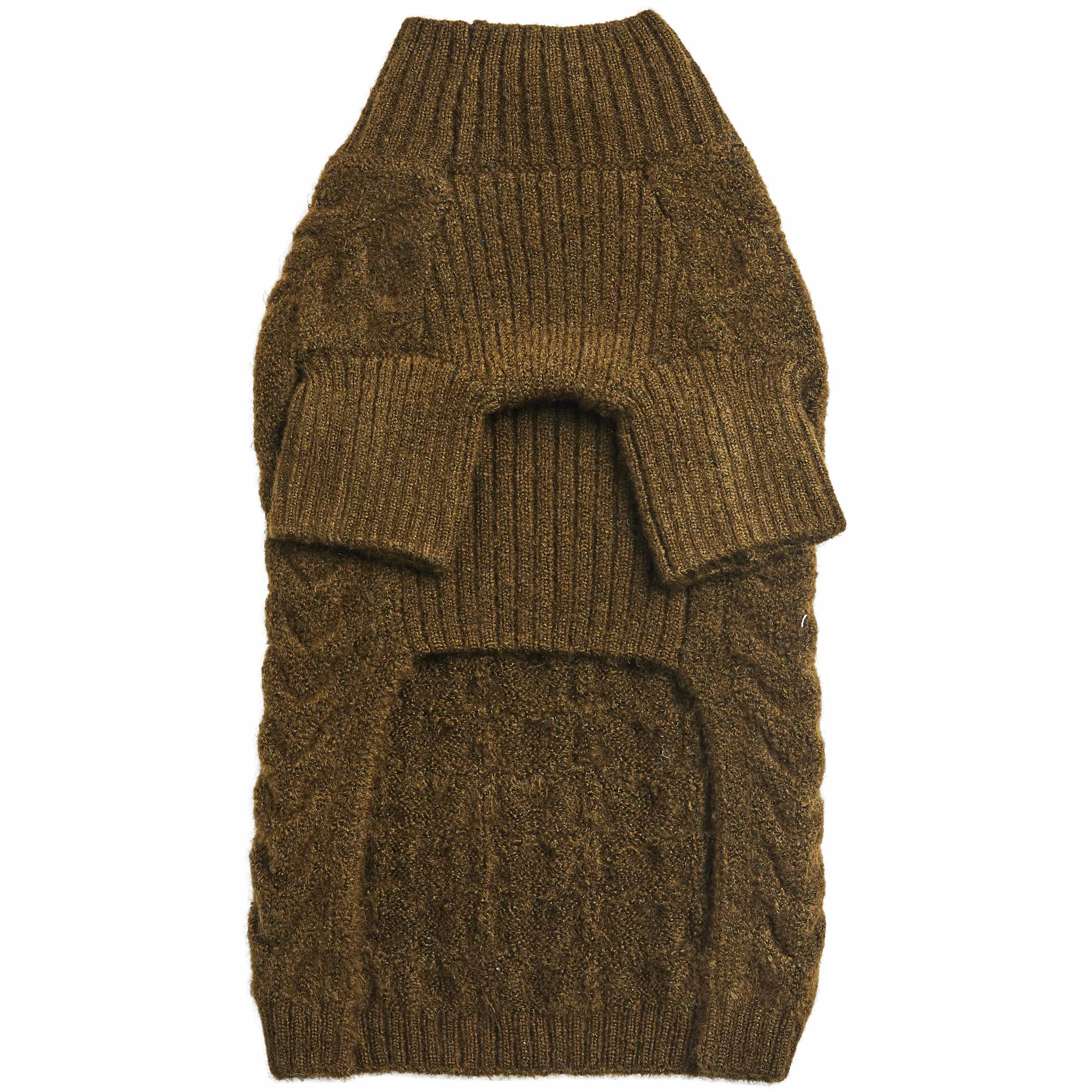 Fuzzy Textured Knit Dog Sweater, Turtle-neck