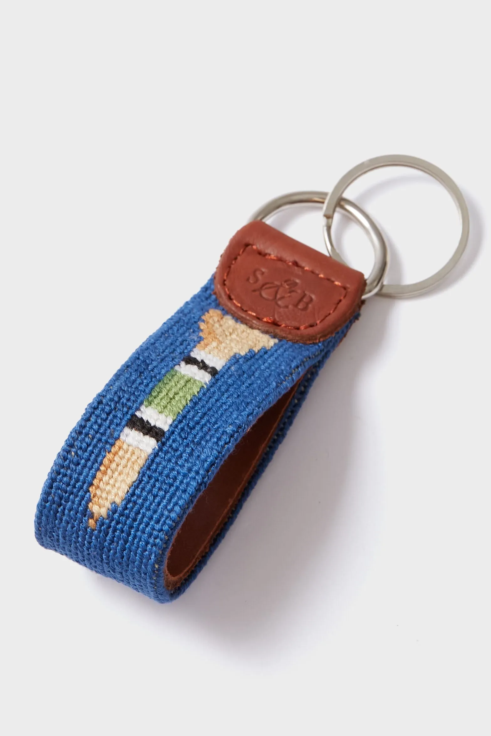 Golf Tees Needlepoint Key Fob