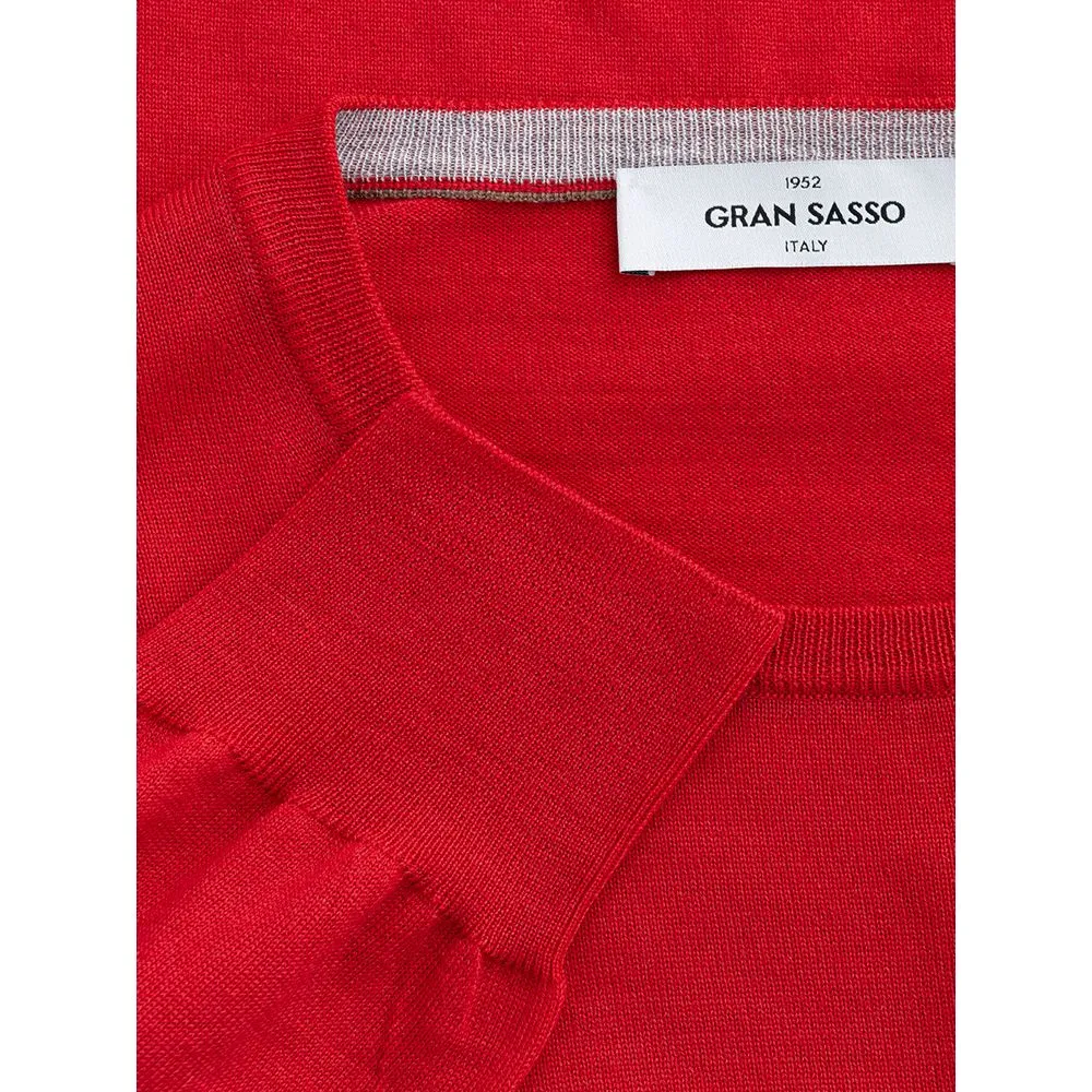 Gran Sasso Elegant Red Wool Sweater for Men