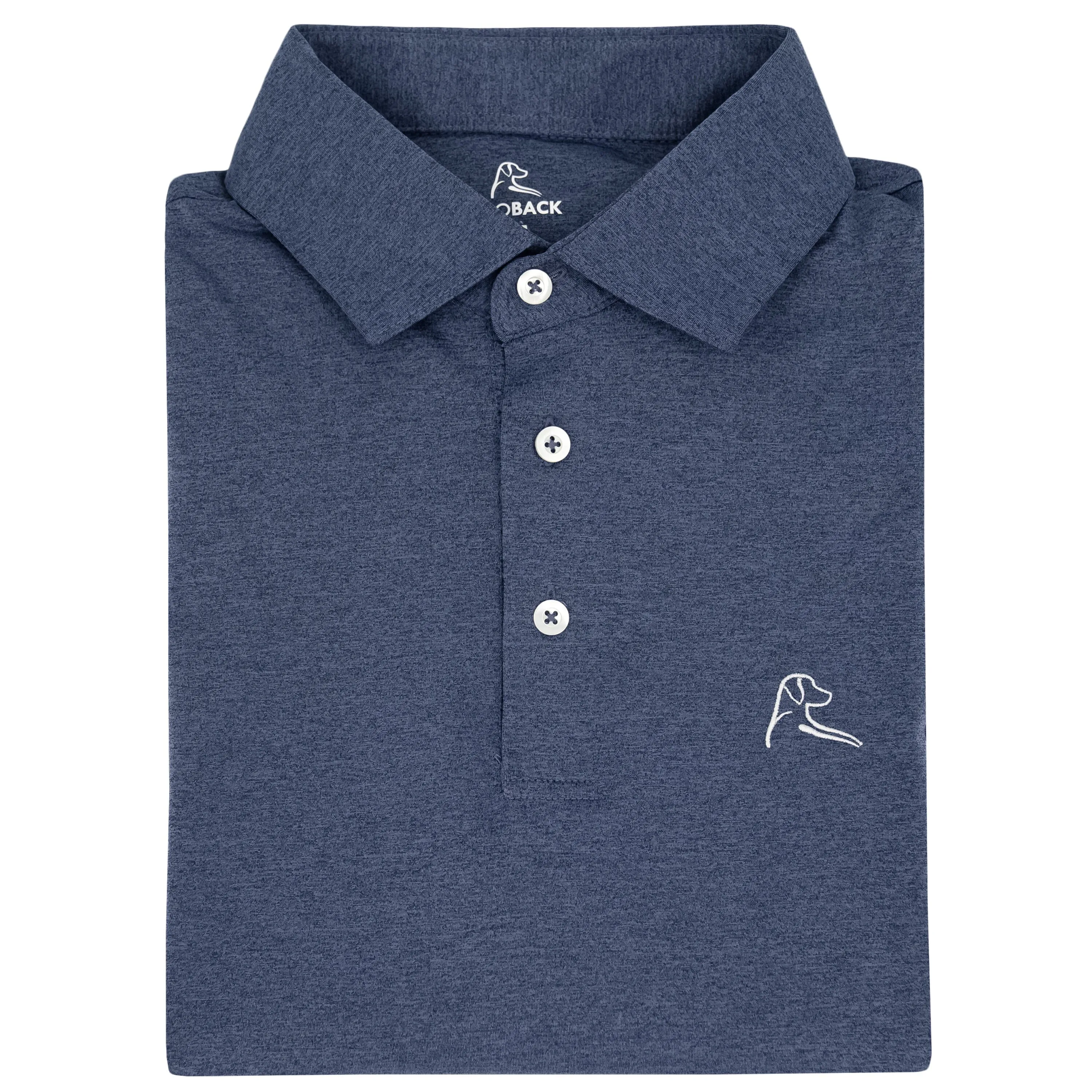 Heather | Performance Polo | Heather - Annapolis Blue/Blue Steel