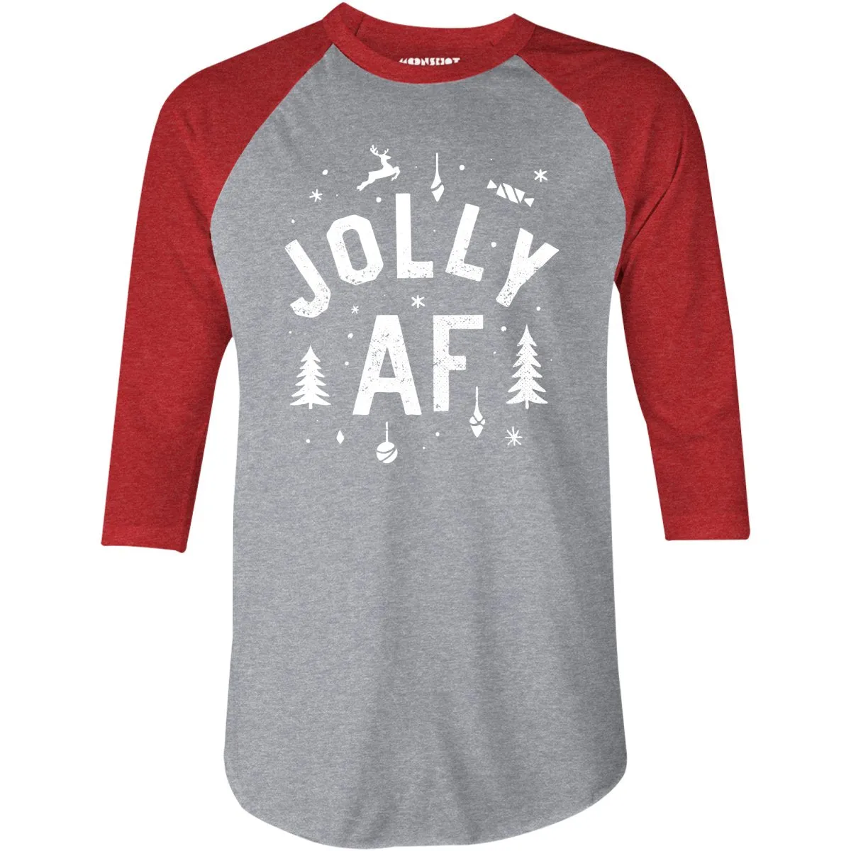 Jolly AF - 3/4 Sleeve Raglan T-Shirt