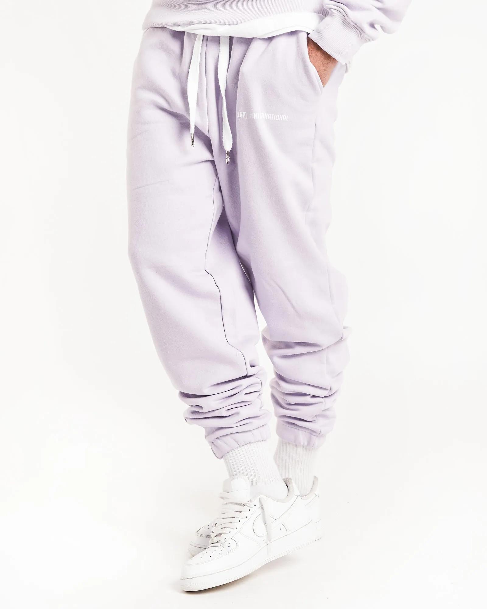 Liquor n Poker - Relaxed joggers in lilac international logo