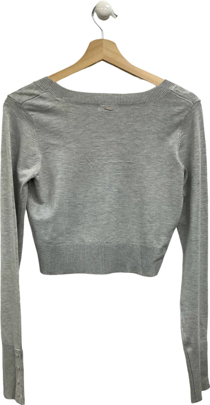 Lounge Grey Cropped Long Sleeve Top UK M