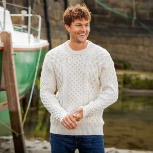 Men's Honeycomb Aran Sweater