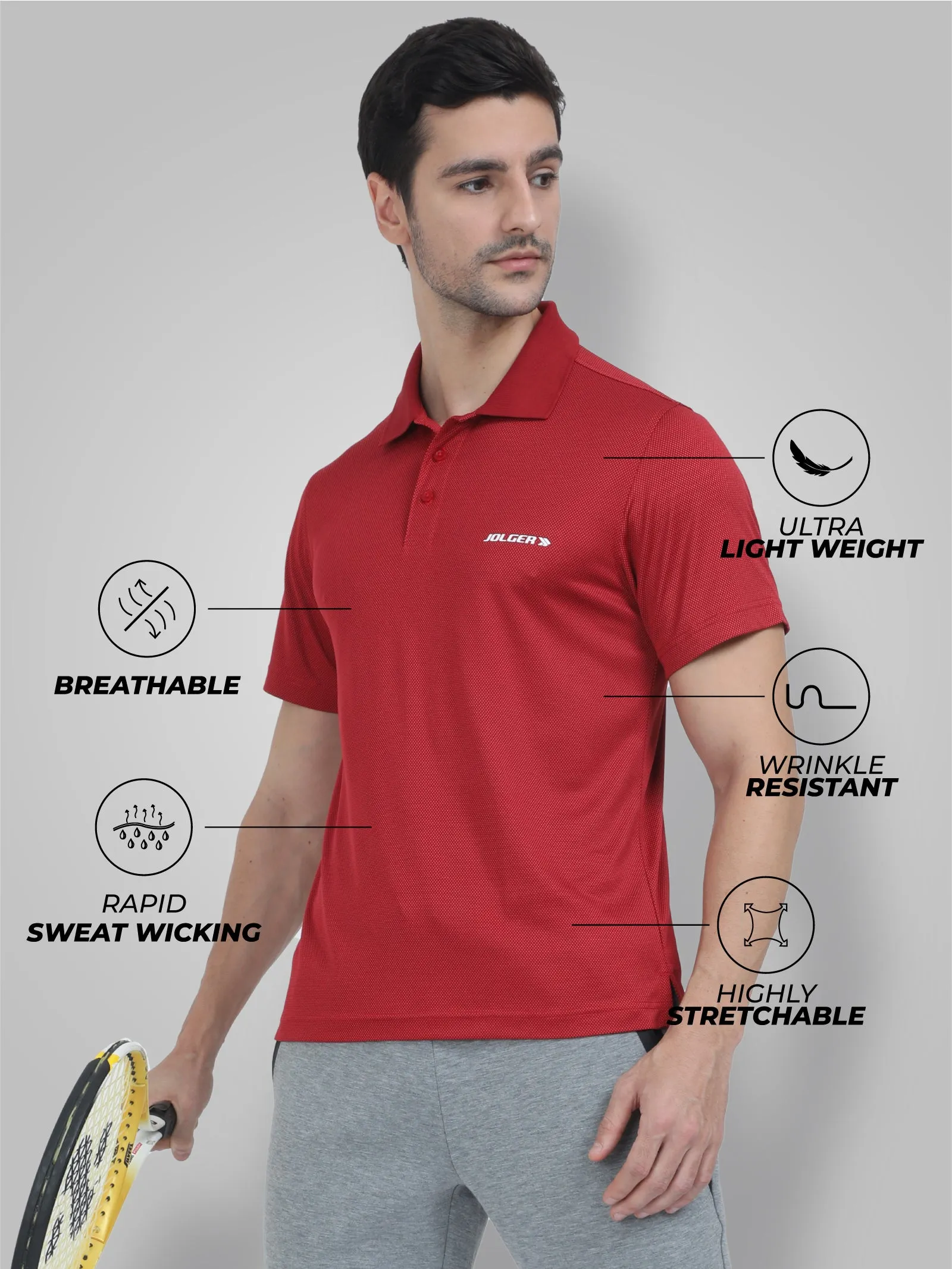 Men's Wrinkle Free Polo T-Shirt