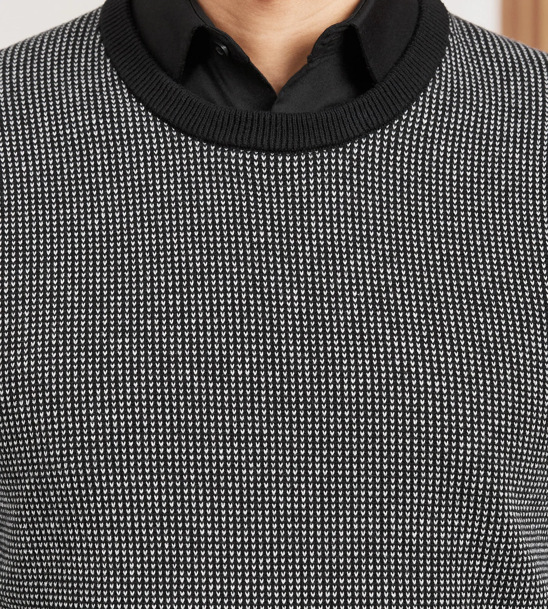 Modern Fit Long Sleeve Crew Neck Sweater