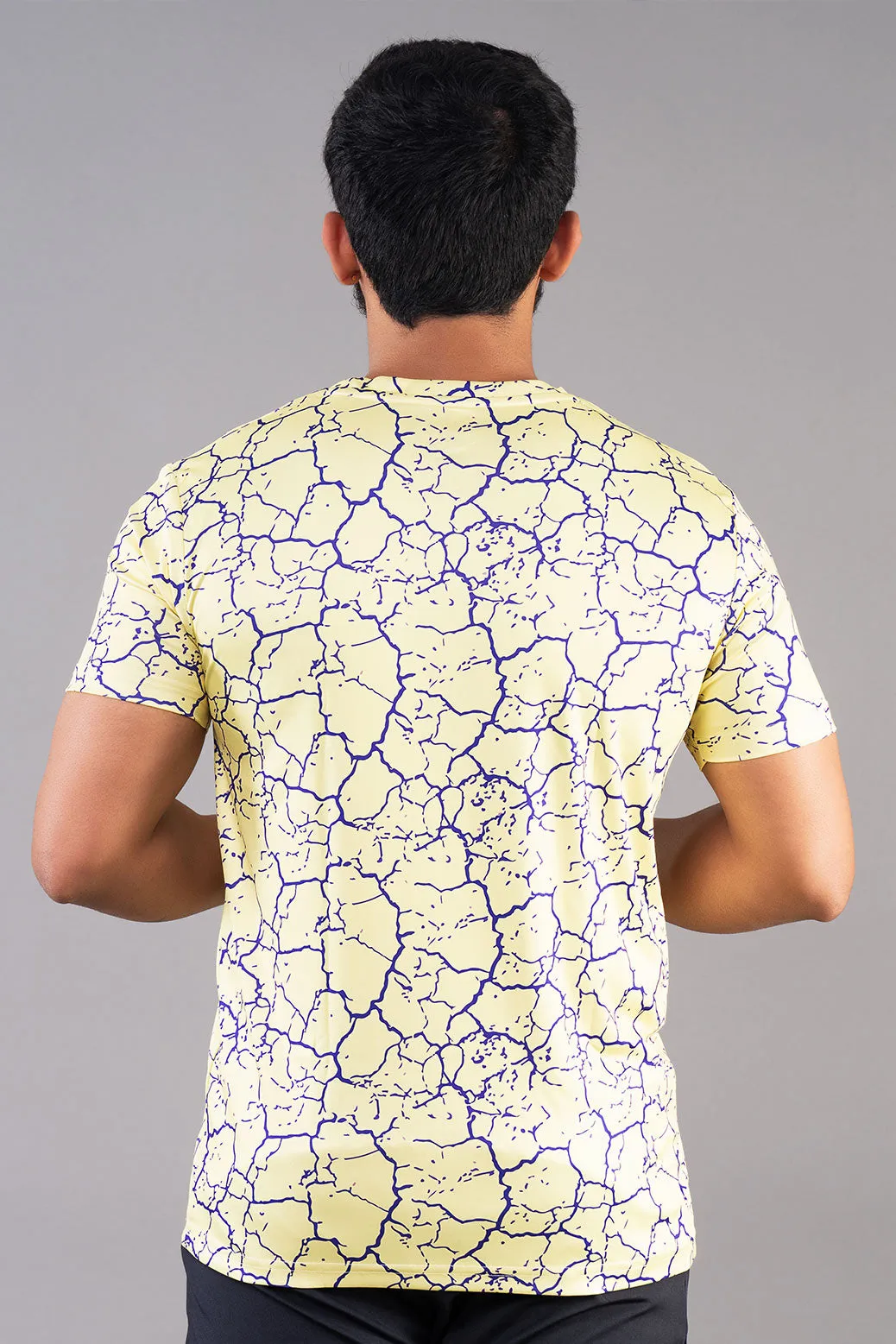 RUDESTYLE MARBEL PRINTED SLIM FIT T-SHIRT - YELLOW