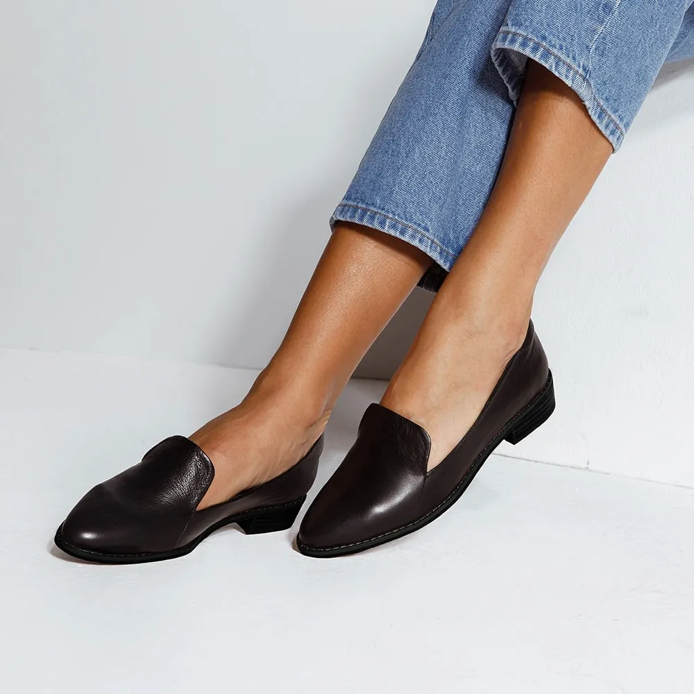 Tara Loafer in Black Leather