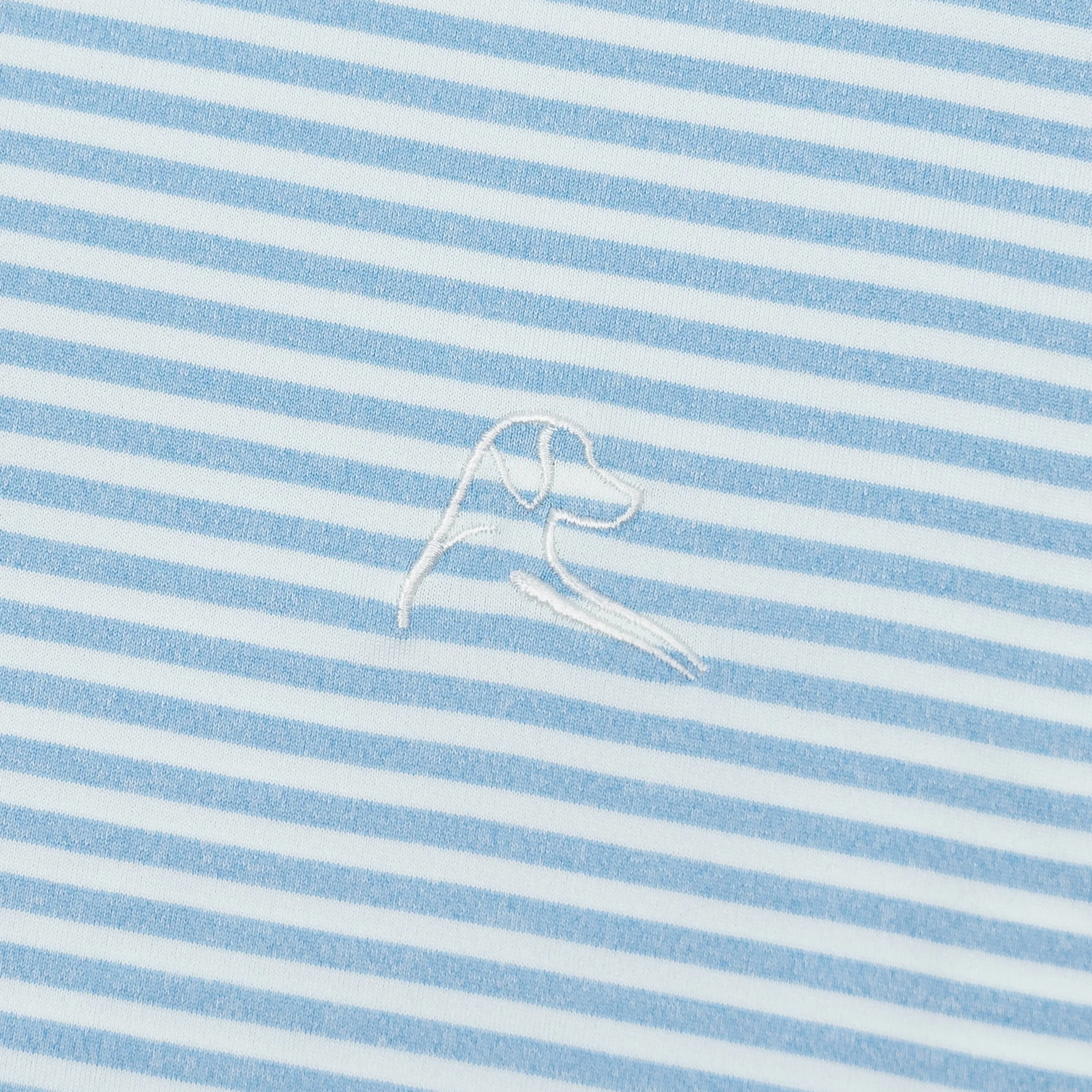 The Barts Heather Stripe | Performance Polo | The Barts Heather Stripe - Seafoam/Stone Blue