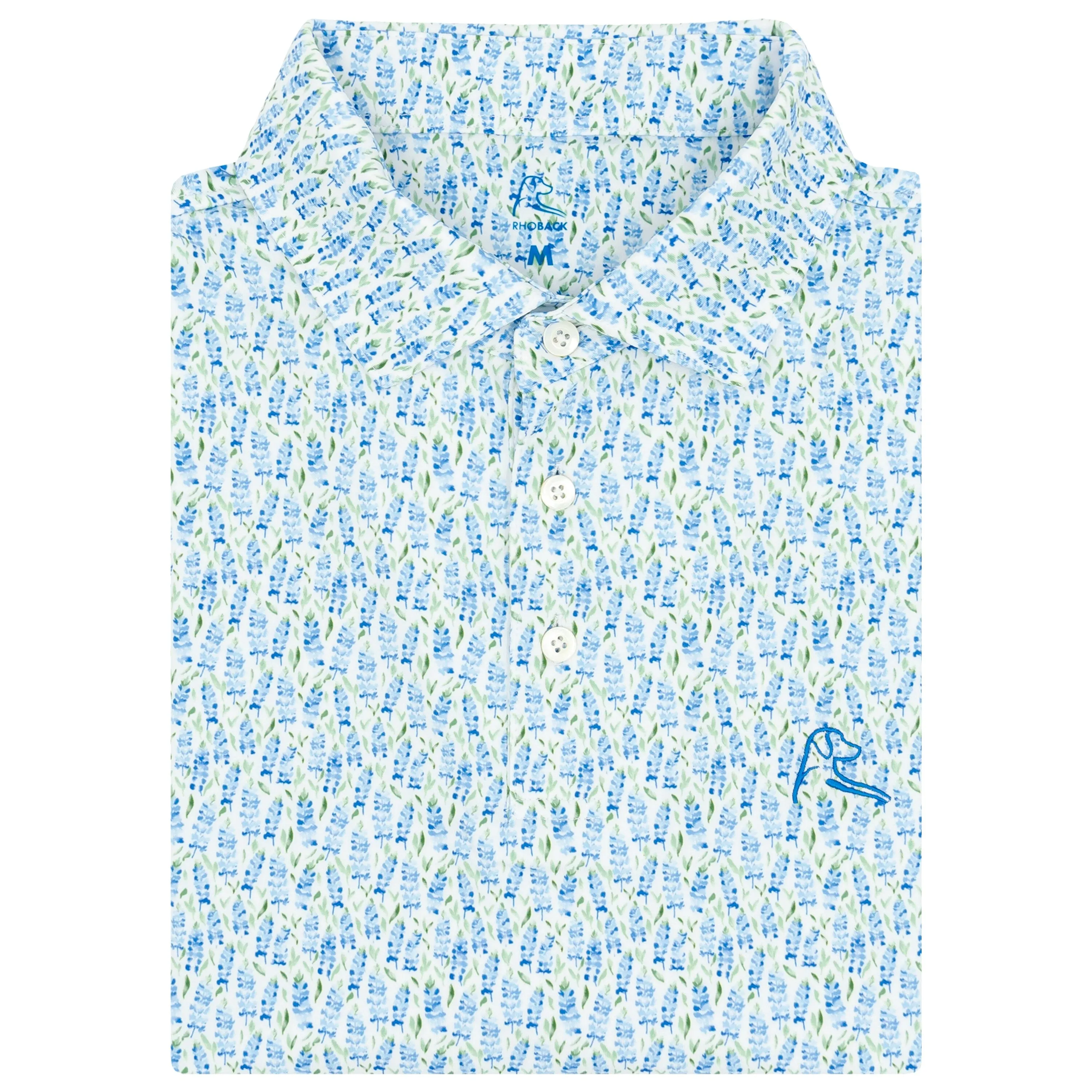 The Blue Bonnet | Performance Polo | The Blue Bonnet - Azure Blue