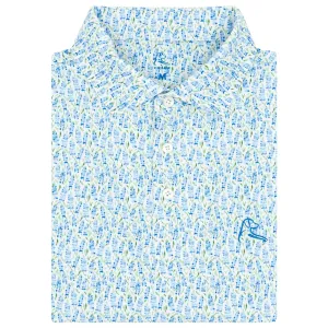 The Blue Bonnet | Performance Polo | The Blue Bonnet - Azure Blue