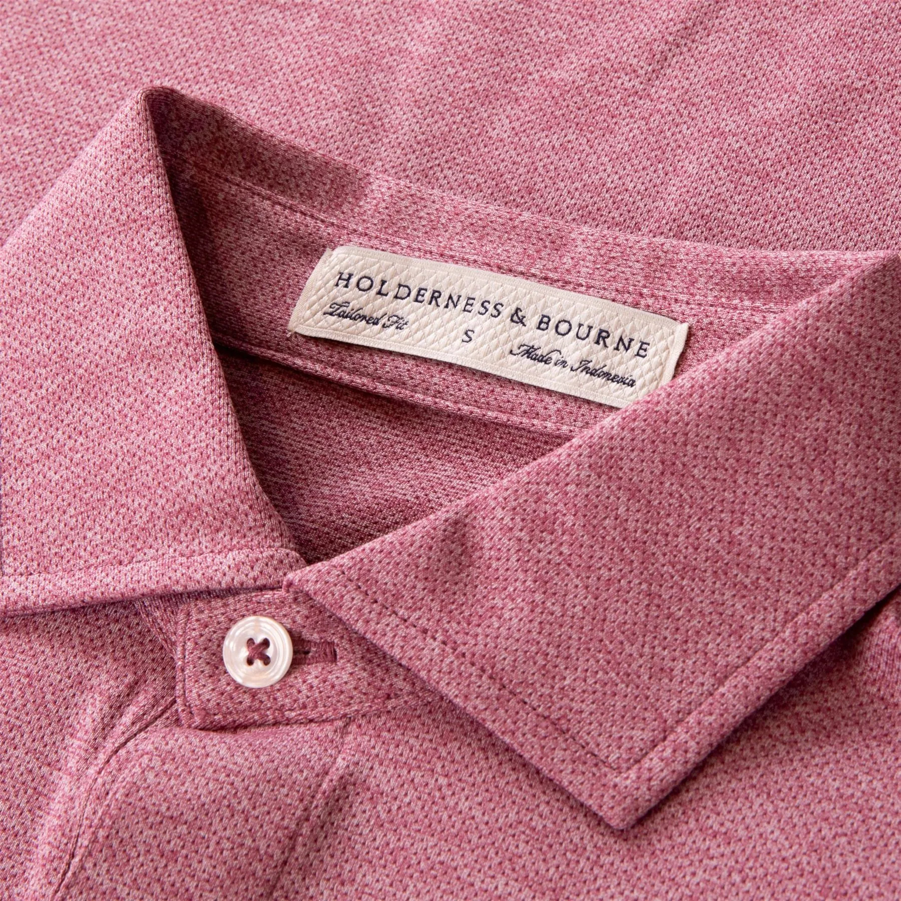 The Bradley Polo Heathered Vintage Claret - AW24