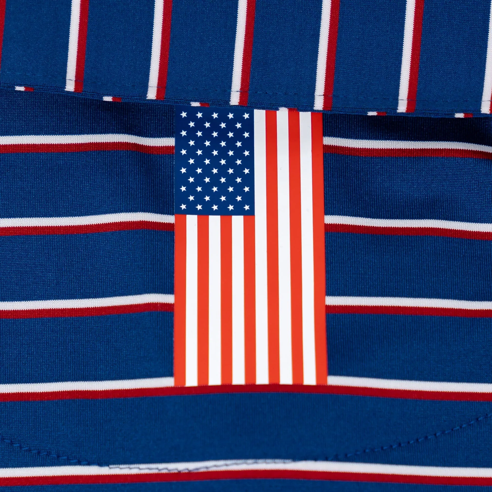 The Old Glory Stripe | Performance Polo | The Old Glory Stripe - Ocean Blue/Classic Red/White