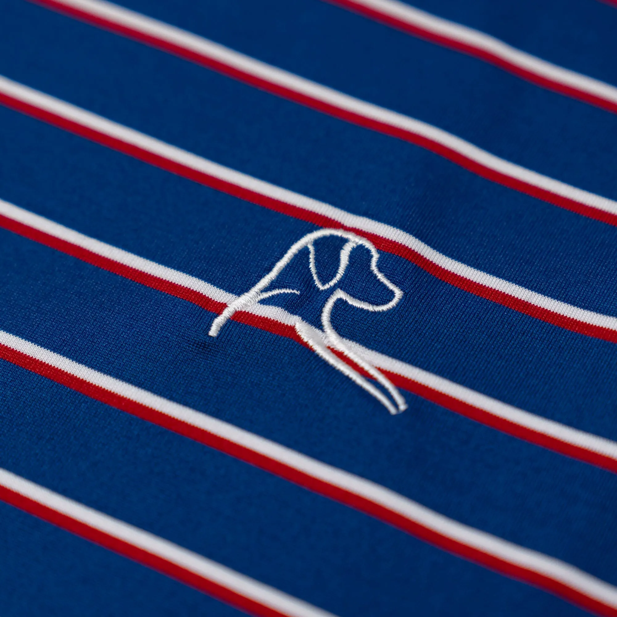 The Old Glory Stripe | Performance Polo | The Old Glory Stripe - Ocean Blue/Classic Red/White