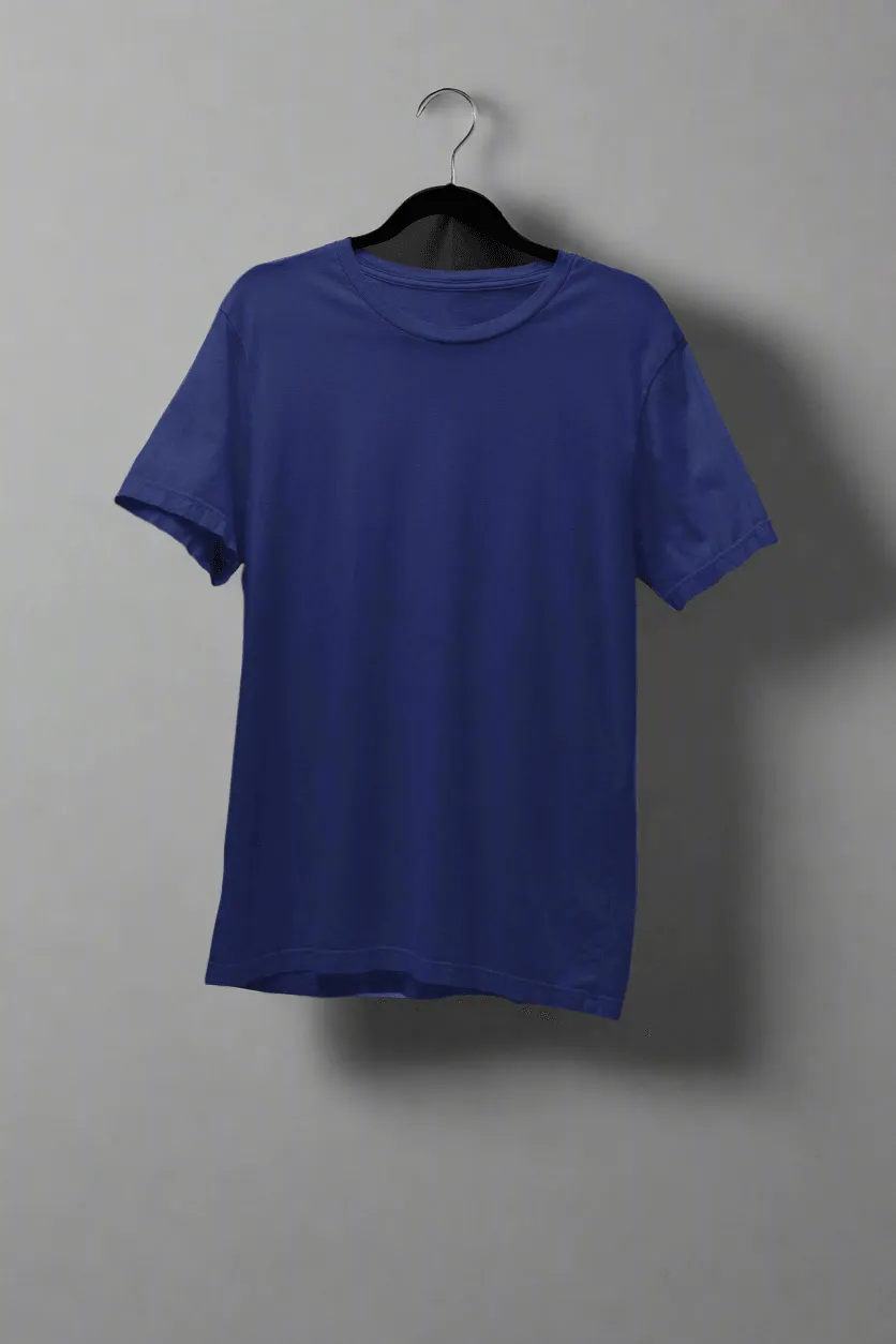 Unisex Plus Size T-Shirt - Ultra-Soft Cotton, Bio-Washed (Royal Blue)