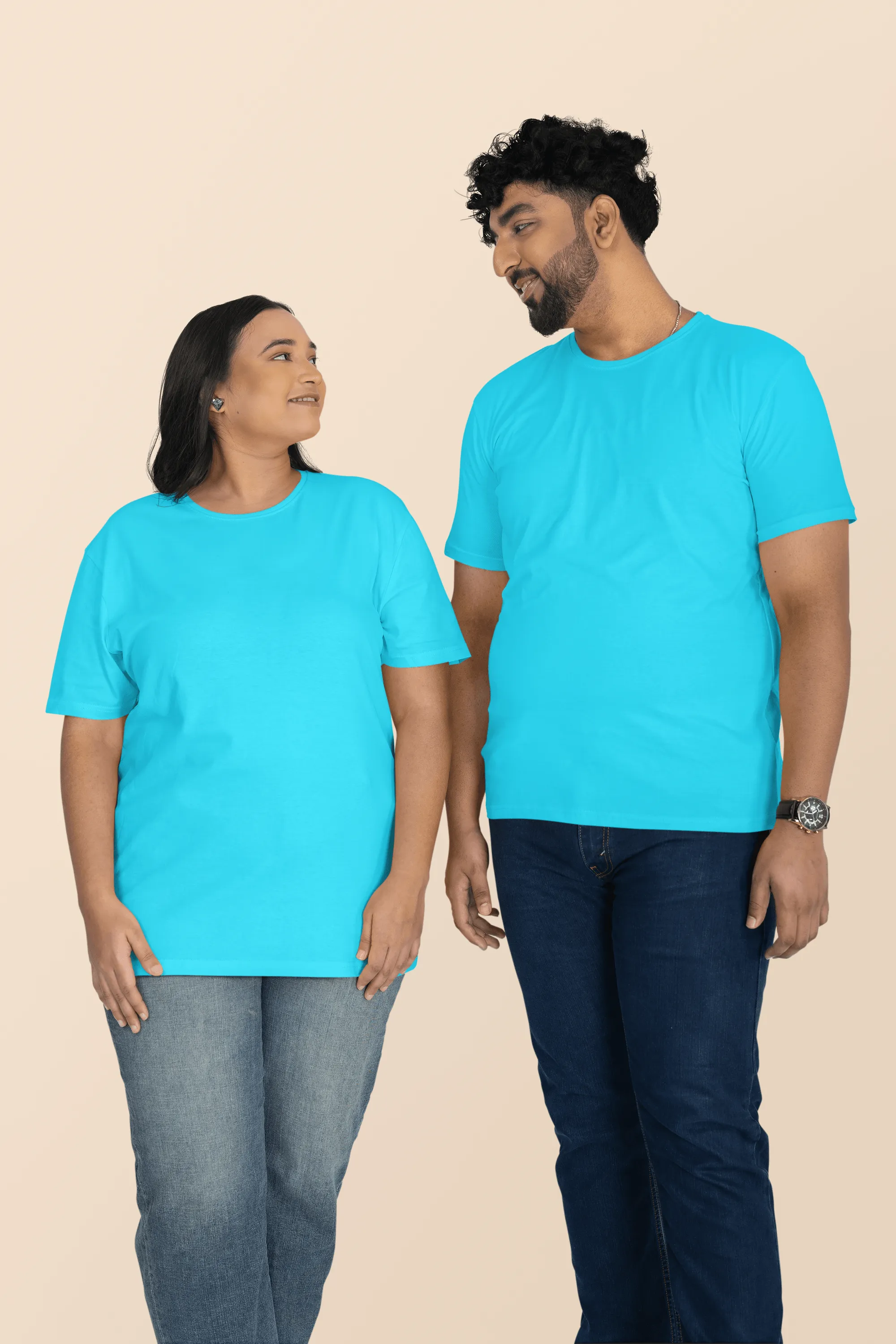 Unisex Plus Size T-Shirt - Ultra-Soft Cotton, Bio-Washed (Royal Blue)