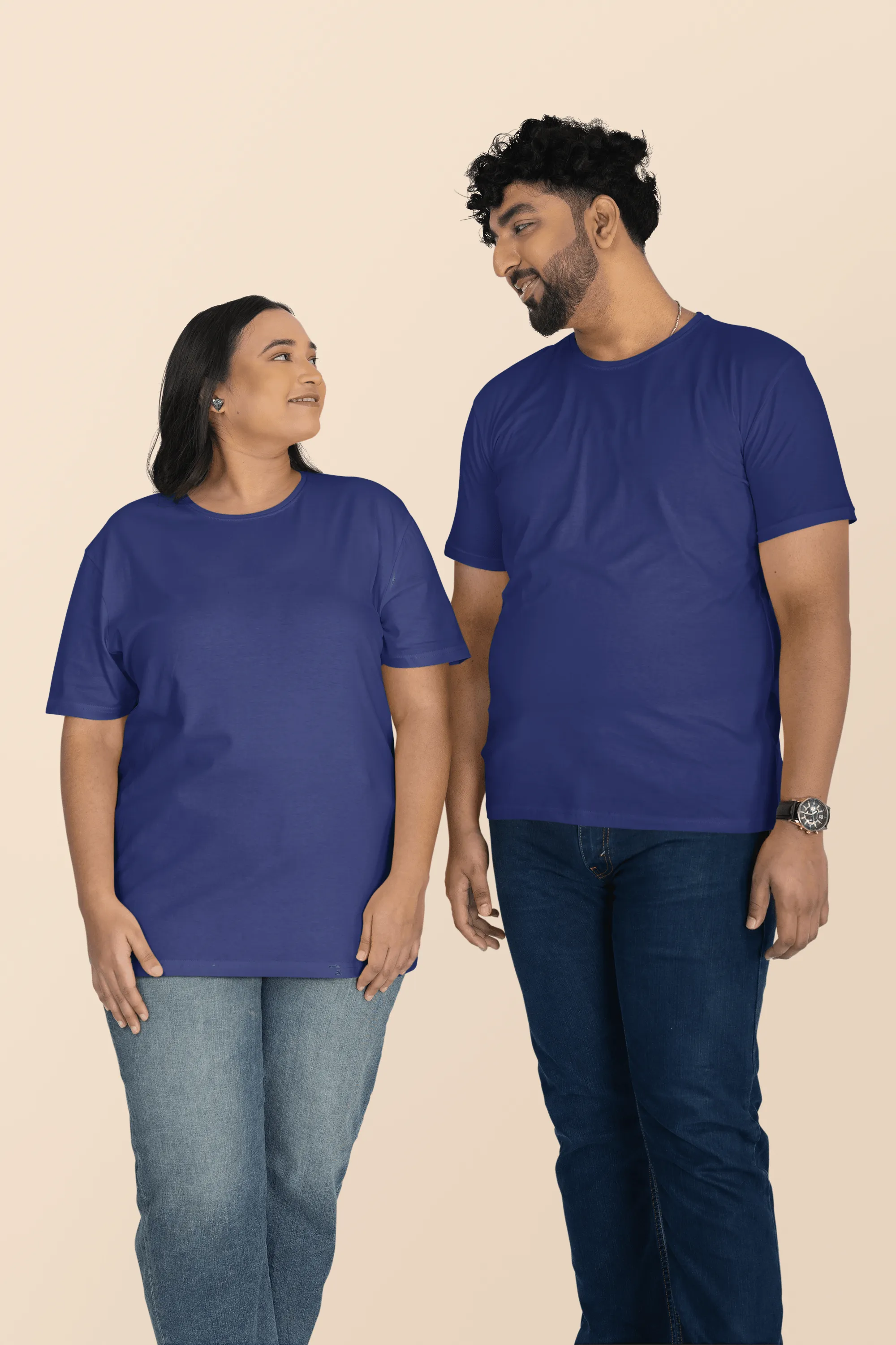 Unisex Plus Size T-Shirt - Ultra-Soft Cotton, Bio-Washed (Royal Blue)