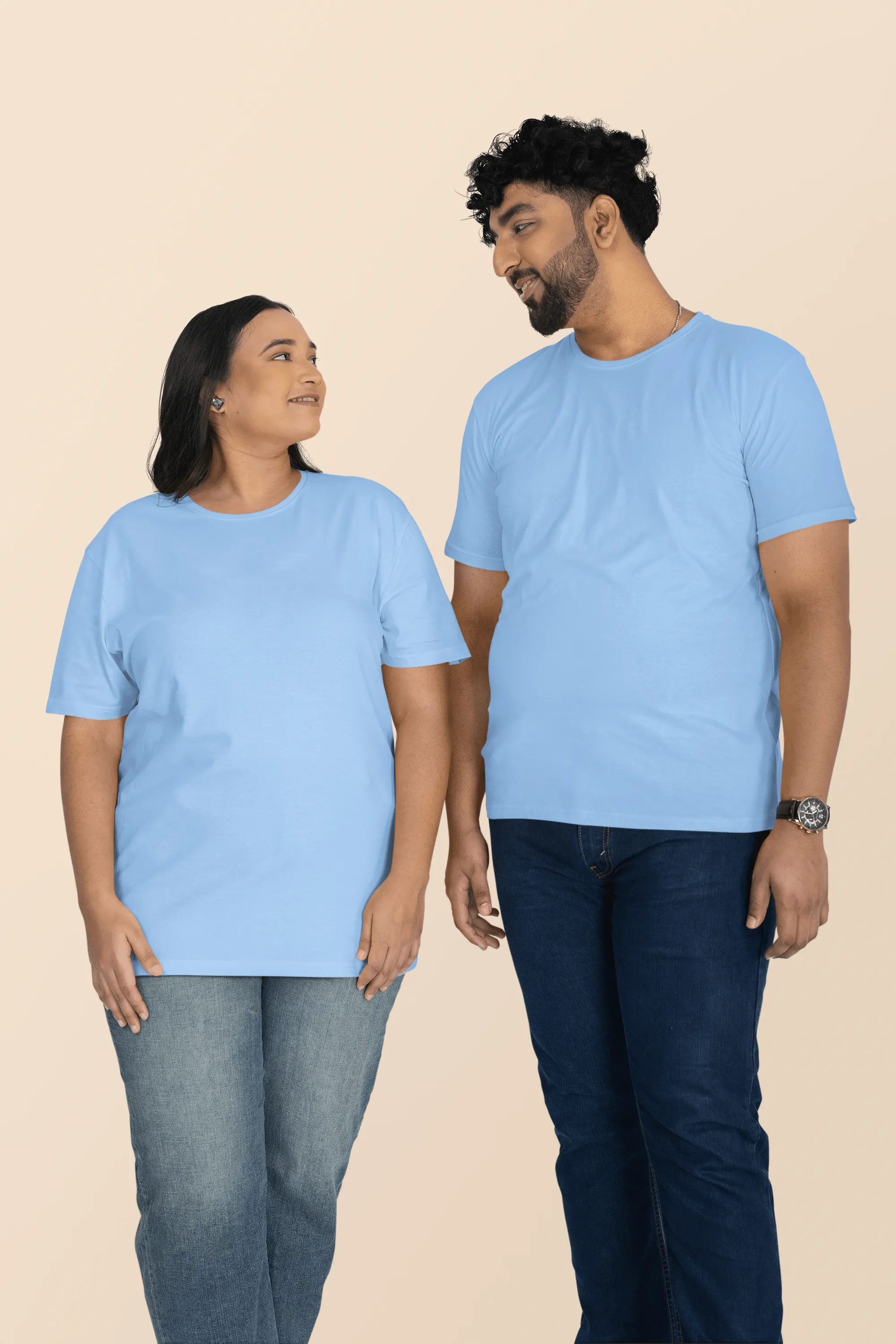 Unisex Plus Size T-Shirt - Ultra-Soft Cotton, Bio-Washed (Royal Blue)