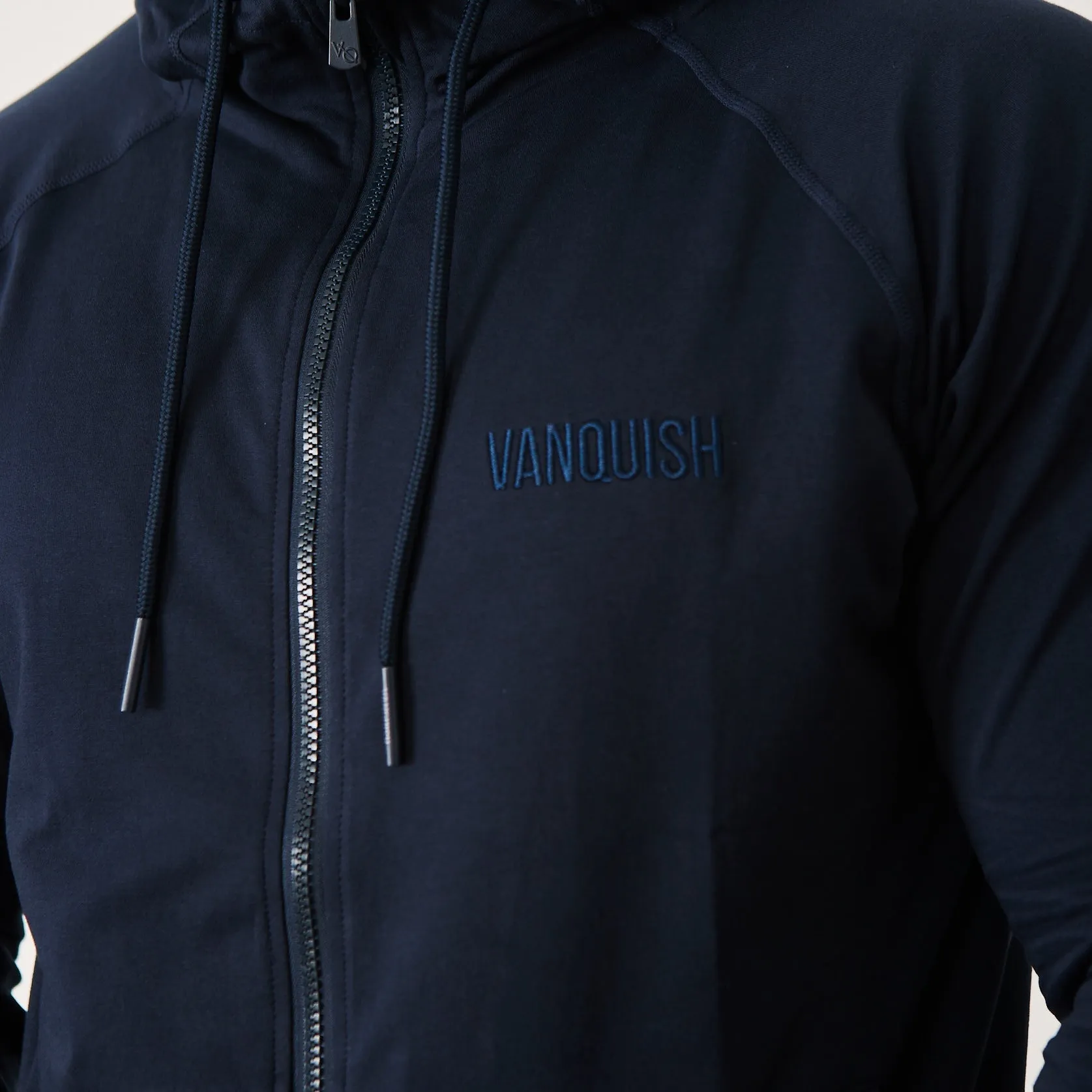 Vanquish Eclipse V2 Navy Blue Full Zip Front Hoodie