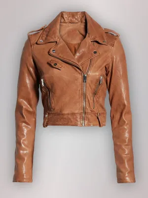 Womens Biker Pure Leather Jacket