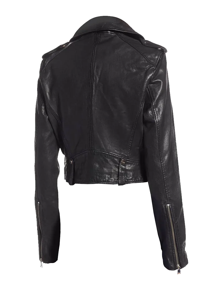 Womens Biker Pure Leather Jacket