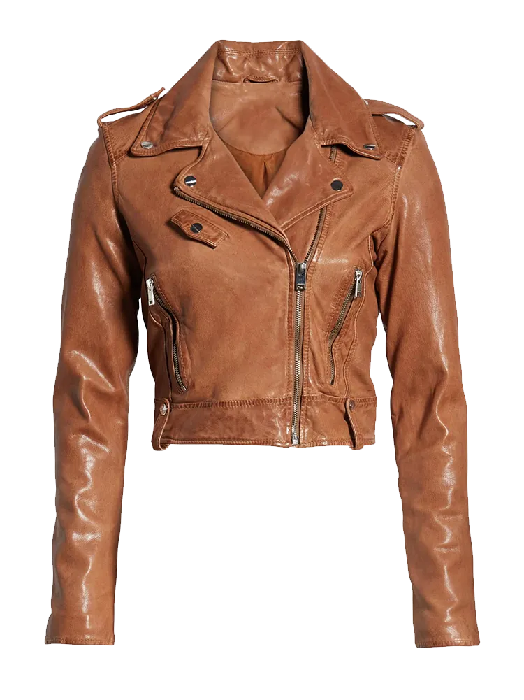 Womens Biker Pure Leather Jacket