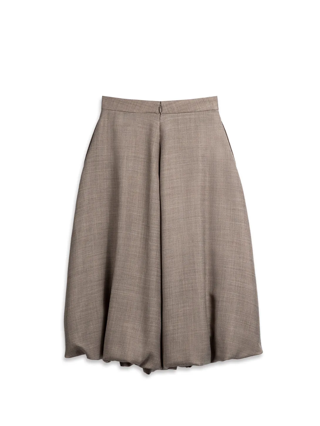 Wool Blend Balloon Skirt