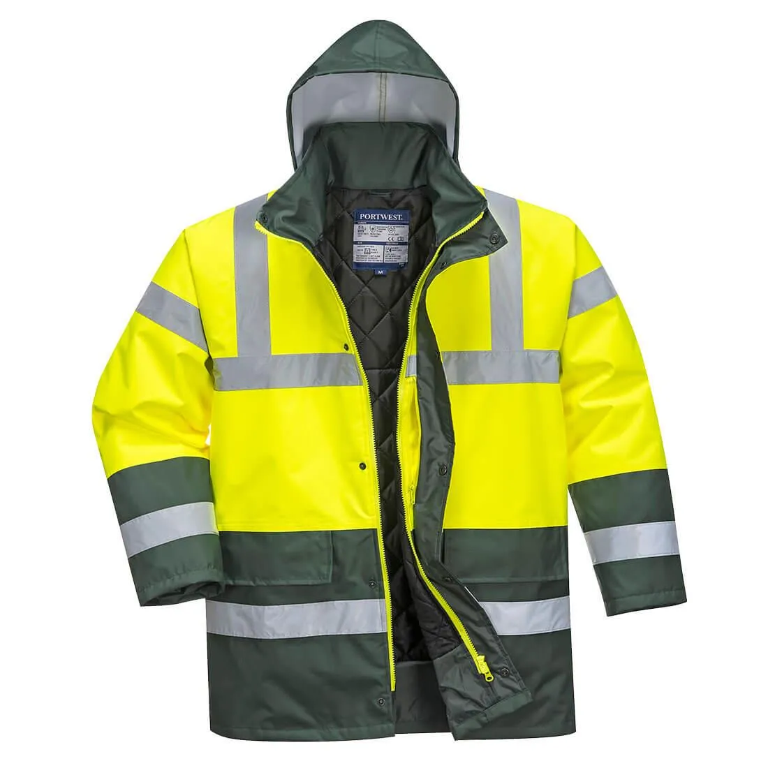 Yoko Hi-Vis Contrast Jacket Yellow and Green-Large